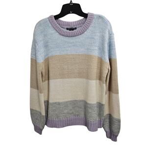 Chelsea & Theodore Womens Colorful Striped Sweater. Size Small.